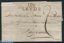 Netherlands 1812 Folding Cover From Leiden To Wassenaar, Postal History - ...-1852 Precursores