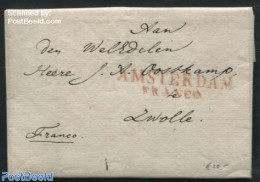 Netherlands 1819 Folding Letter From Amsterdam To Zwolle, Postal History - ...-1852 Precursori