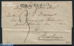 Netherlands 1825 Folding Cover From S-Gravenhage To Haarlem, Postal History - ...-1852 Precursores