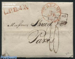 Netherlands 1829 Folding Letter From Utrecht To Paris, Postal History - ...-1852 Precursori