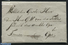 Netherlands 1821 Letter To Epe, Postal History - ...-1852 Vorläufer