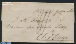 Netherlands 1852 Folding Letter From Breda To S-Gravenhage, Postal History - Lettres & Documents