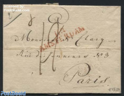 Netherlands 1811 Folding Cover From Amsterdam To Paris, Postal History - ...-1852 Precursori