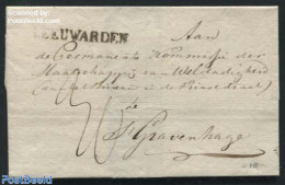 Netherlands 1828 Folding Cover From Leeuwarden To S-Gravenhage, Postal History - ...-1852 Precursori