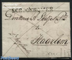 Netherlands 1816 Folding Letter From Schoonhoven To Haarlem, Postal History - ...-1852 Precursori