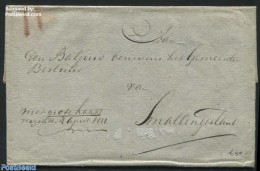 Netherlands 1811 Folding Cover From Heerenveen To Smallingerland, Postal History - ...-1852 Precursori
