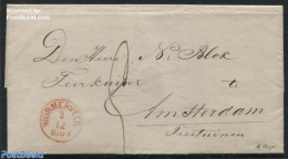Netherlands 1803 Folding Letter From Krommenie To Amsterdam Via Wormerveer, Postal History - ...-1852 Precursores