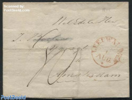 Netherlands 1844 Folding Cover From Leeuwarden To Amsterdam, Postal History - ...-1852 Precursores