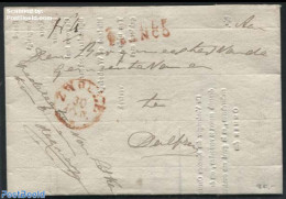 Netherlands 1834 A Folding Perpetrators Description Letter From Ommen To Zwolle, Postal History - ...-1852 Precursores