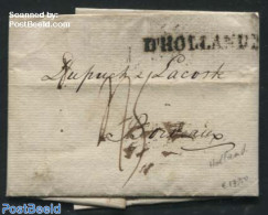 Netherlands 1800 Folding Letter From Amsterdam To Bordeaux, Postal History - ...-1852 Precursores