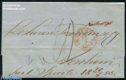 Netherlands 1853 Folding Letter From Amsterdam To Arnhem, Postal History - Covers & Documents