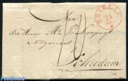 Netherlands 1829 Folding Letter From Brielle To Schiedam, Postal History - ...-1852 Precursores