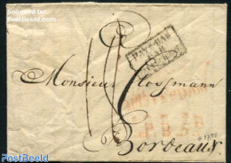 Netherlands 1822 Folding Letter From Amsterdam To Bordeaux, Postal History - ...-1852 Precursores