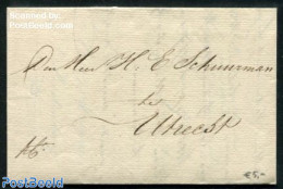 Netherlands 1829 Folding Letter From Dordrecht To Utrecht, Postal History - ...-1852 Precursores