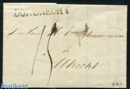 Netherlands 1828 Folding Letter From Dordrecht To Utrecht, Postal History - ...-1852 Precursores
