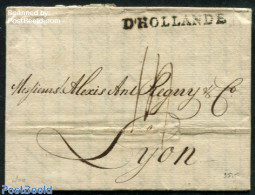 Netherlands 1800 Folding Letter From Amsterdam To Lyon, Postal History - ...-1852 Precursori