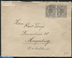 Netherlands 1923 Ong. Nhvp No.83 On A Cover To Magdeburg, Postal History, History - Kings & Queens (Royalty) - Cartas & Documentos