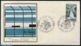 France 1973 Art Cover, Doubs Fall - M. Thiaut, First Day Cover - Brieven En Documenten