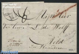 Netherlands 1789 Folding Letter From Schiedam (HP SCHIEDAM) To Aelst, Postal History - ...-1852 Precursores