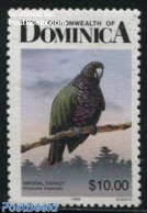 Dominica 1989 10.00 With Year 1989, Perf. 12.5:11.25, Mint NH, Nature - Birds - Parrots - Repubblica Domenicana