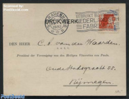 Netherlands 1931 Postal Card From The Hague To Nijmegen, Postal History - Covers & Documents