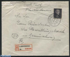 Netherlands 1949 Face Of Queen Juliana. Registered Cover To Germany, Postal History, History - Kings & Queens (Royalty) - Brieven En Documenten