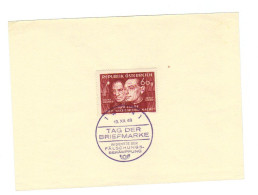 Österreich, 1948, Blatt Mit "130. Jahrestag Stille Nacht… ", MiNr.928 + SStpl. "Tag D. Briefmarke 1948 (12474G) - Dag Van De Postzegel