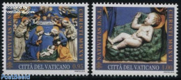 Vatican 2016 Christmas 2v, Mint NH, Religion - Christmas - Art - Paintings - Neufs