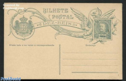 Madeira 1908 Funchal, Postcard 10R, Unused Postal Stationary - Madère