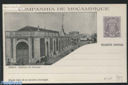 Mozambique 1904 Companhia Postcard 20R, Edificio Do Correio, Unused Postal Stationary - Mozambique