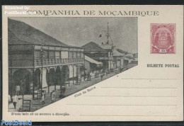 Mozambique 1904 Companhia Postcard 10R, Club Da Beira, Unused Postal Stationary - Mosambik