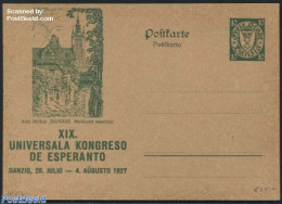 Germany, Danzig 1927 Illustrated Postcard, Esperanto Congress, 10pf, Alte Muehle, Unused Postal Stationary, Science - .. - Molinos