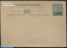 Mauritius 1885 Postcard 2 CENTS On 6c, Unused Postal Stationary - Mauricio (1968-...)
