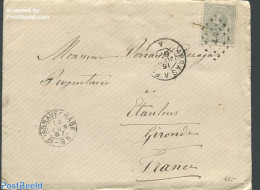 Netherlands 1875 A Letter From The Hague To France With Nvhp No.22, Postal History - Covers & Documents