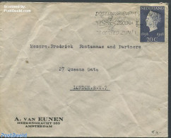 Netherlands 1948 Cover From Amsterdam To London, Postal History, History - Kings & Queens (Royalty) - Cartas & Documentos