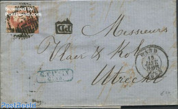 Belgium 1859 Folding Letter From Ghent To Utrecht, Postal History - Briefe U. Dokumente