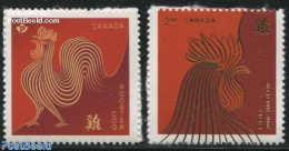 Canada 2017 Year Of The Rooster 2v S-a, Mint NH, Nature - Various - Poultry - New Year - Unused Stamps