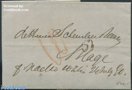 Netherlands 1850 Folding Letter From Amsterdam To S-Gravenhage, Postal History - ...-1852 Precursores