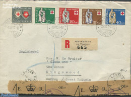 Switzerland 1957 Registered Envelope To Kingswood, Postal History - Covers & Documents