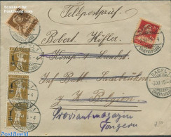 Switzerland 1915 Envelope From Basel, Postal History - Storia Postale