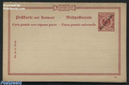 Germany, Colonies 1899 Marshall, Reply Paid Postcard 10/10pf, Unused Postal Stationary - Otros & Sin Clasificación