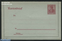 Germany, Empire 1902 Card Letter 10pf, Unused Postal Stationary - Cartas & Documentos