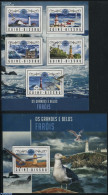 Guinea Bissau 2016 Lighthouses 2 S/s, Mint NH, Nature - Various - Birds - Lighthouses & Safety At Sea - Vuurtorens