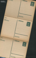 Germany, Empire 1927 Strip Of 5 Postcards 8pf, Unused Postal Stationary - Briefe U. Dokumente