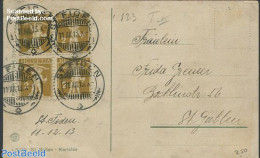 Switzerland 1913 Greeting Card To St.Gallen, Postal History - Briefe U. Dokumente