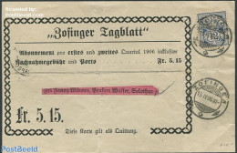 Switzerland 1906 Recept From Zwitserland, Postal History - Briefe U. Dokumente