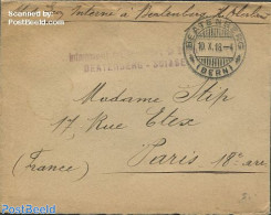 Switzerland 1918 Envelope From Bern To Paris, Postal History - Briefe U. Dokumente