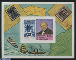 Mauritania 1979 Sir Rowland HIll S/s, Imperforated, Mint NH, Sir Rowland Hill - Stamps On Stamps - Rowland Hill