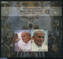 Gambia 2014 Pope John Paul II S/s, Mint NH, Religion - Pope - Religion - Papas