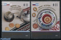 Argentina 2016 Sharing Traditions 2v, Joint Issue Russia, Mint NH, Health - Various - Food & Drink - Joint Issues - Neufs